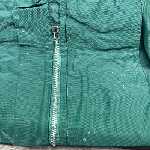 Vintage Rain suit Size XL Rainsuit Camo Green Vinyl Parka Open Box - Picture 4 of 4