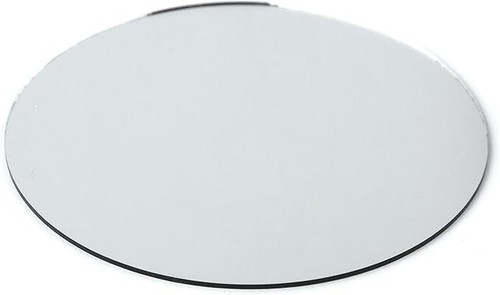7" Round Mirrored Glass Candle