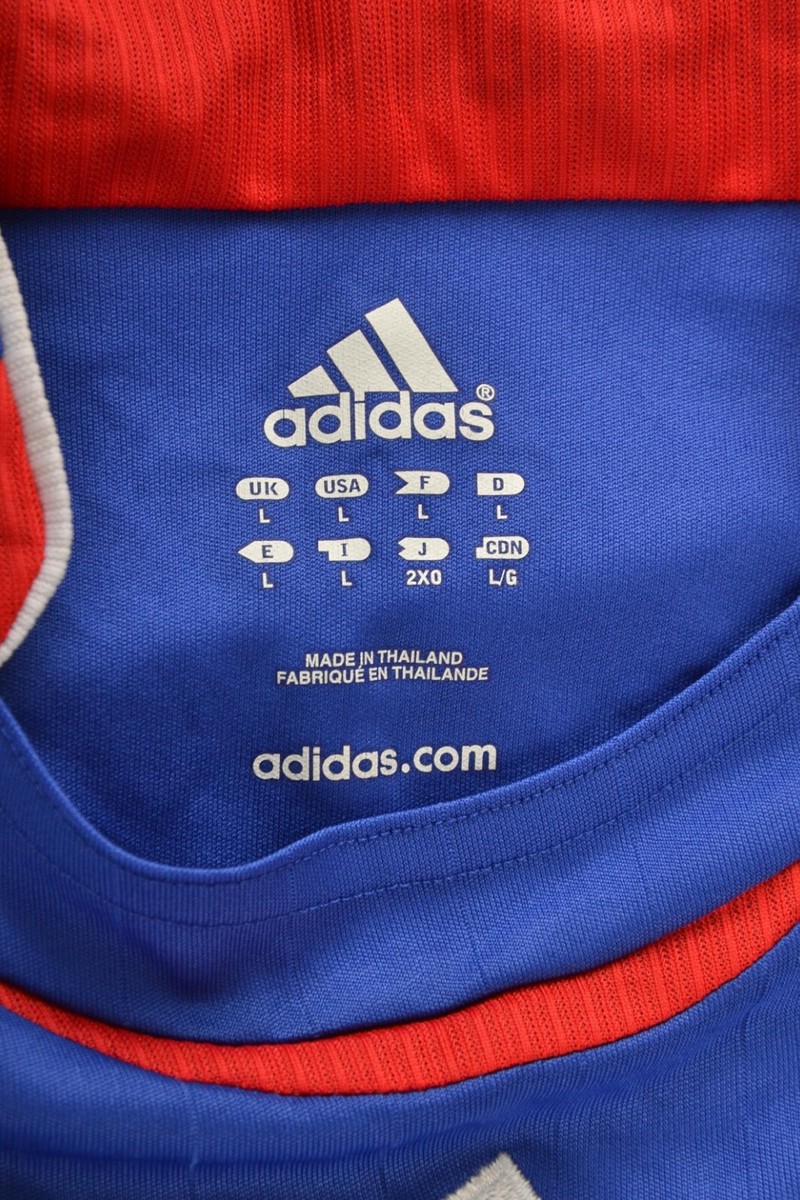 FRANCE NATIONAL TEAM 2006/2007 HOME FOOTBALL SHIRT ADIDAS L