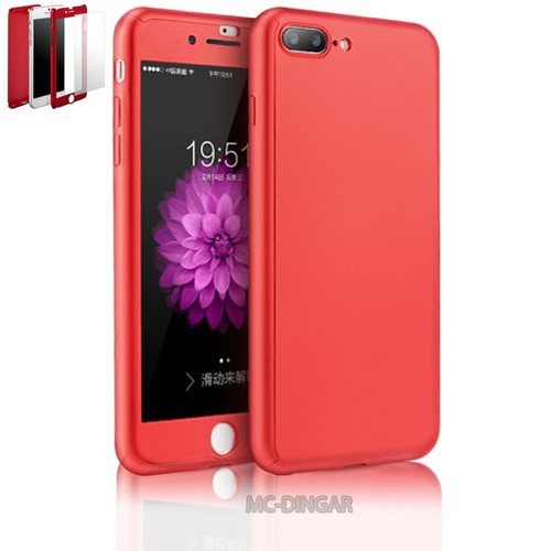 Funda rígida delgada a prueba de golpes para Apple iPhone 7 7 Plus híbrida 360° + vidrio templado - Imagen 50 de 60