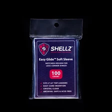 100pk CardShellz Premium Easy Glide Soft Sleeves w/ Pre-Cut Corners - Acid Free!