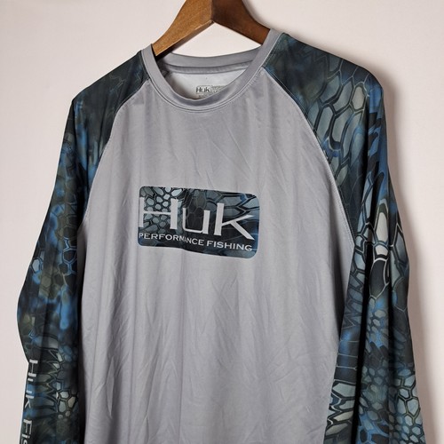 HUK Performance Angelhemd Herren XL grau langarm Kryptek Neptun - Bild 6 von 18