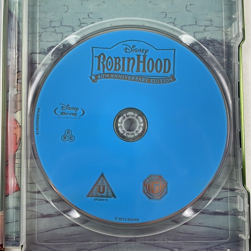 Robin Hood Disney Blu-ray Steelbook Embossed Region Free RARE VGC - Bild 7 von 7