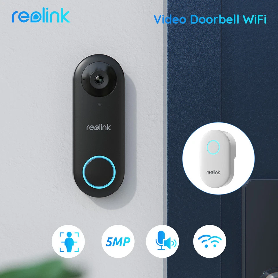 Reolink 2K+ Sonnette vidéo Wi-Fi Plug-in 2,4/5 GHz avec carillon Doorbell - Photo 2/4