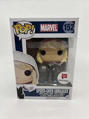FUNKO POP! Marvel - Spider-Gwen Unmasked #152 Walgreens Exclusive W Protector C6