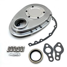 Small Block Chevy Timing Chain Cover W Removable Center Cover Inspection Plate