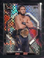 Islam Makhachev Checkerboard Refractor 2024 Topps Finest UFC #57 Champ Belt SP