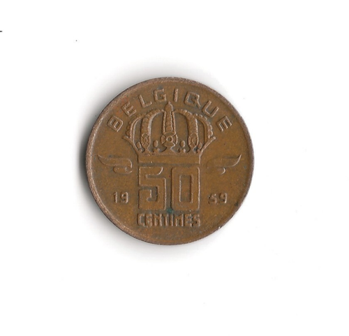 1959 Belgium - 50 Centimes - 723 - Bronze - 2.7g
