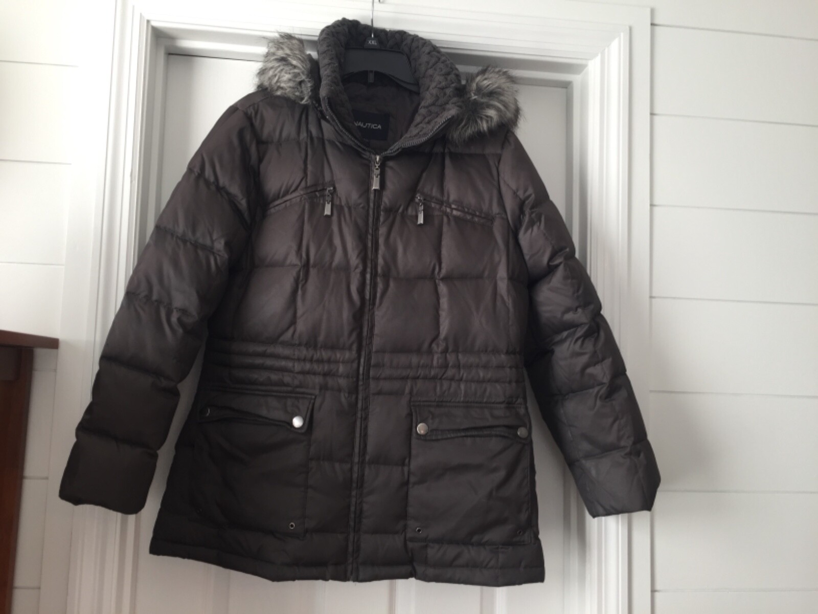 Goose Down Puffer Parka Jacket Size 