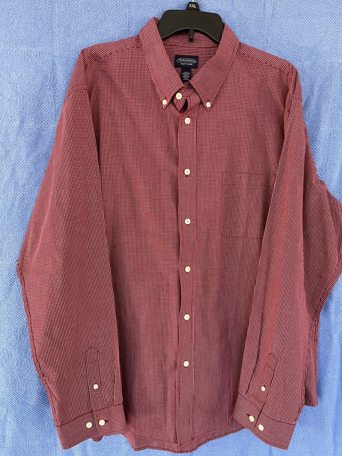 Consensus Red Sleeve Button-Down Shirt - image 1