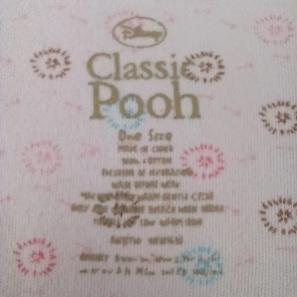 Disney Clásico Pooh Bebé Manta Mi Primera Aventura Rosa Lechón Rayas Algodón Foto 2 de 4