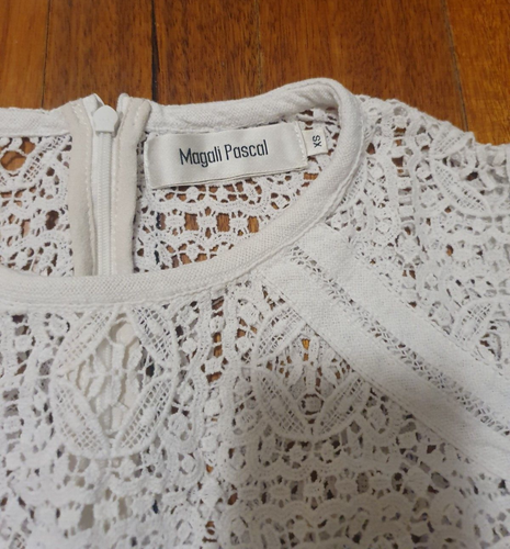 Magali Pascal White Crochet Lace Top, Size XS - Picture 2 of 11