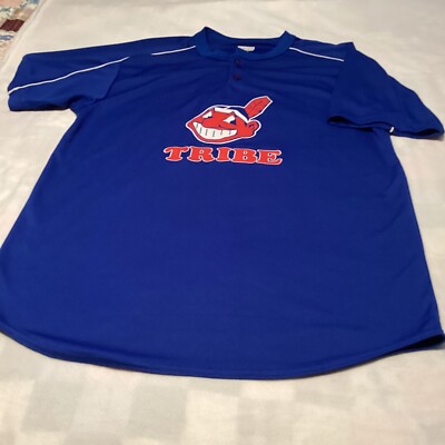 Cleveland Indians two button pull over short sleeve-shirt Augusta sportswear #3