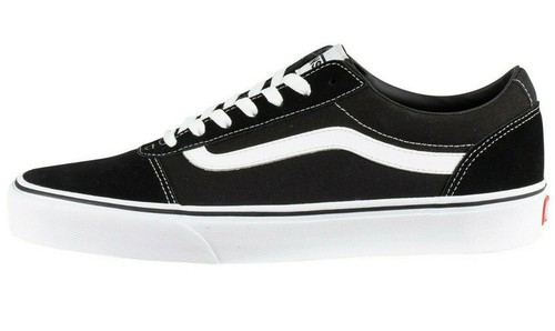 canvas old skool vans black and white