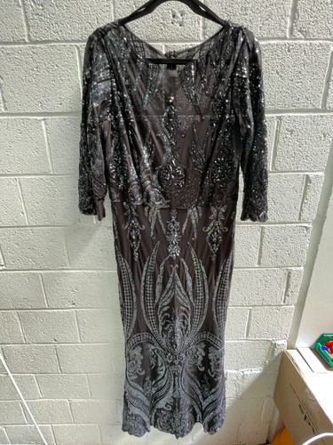 CACHET Angelina Black Sequin Formal Dress Size 8 AU RRP 323 Pre owned Evening - Picture 5 of 10