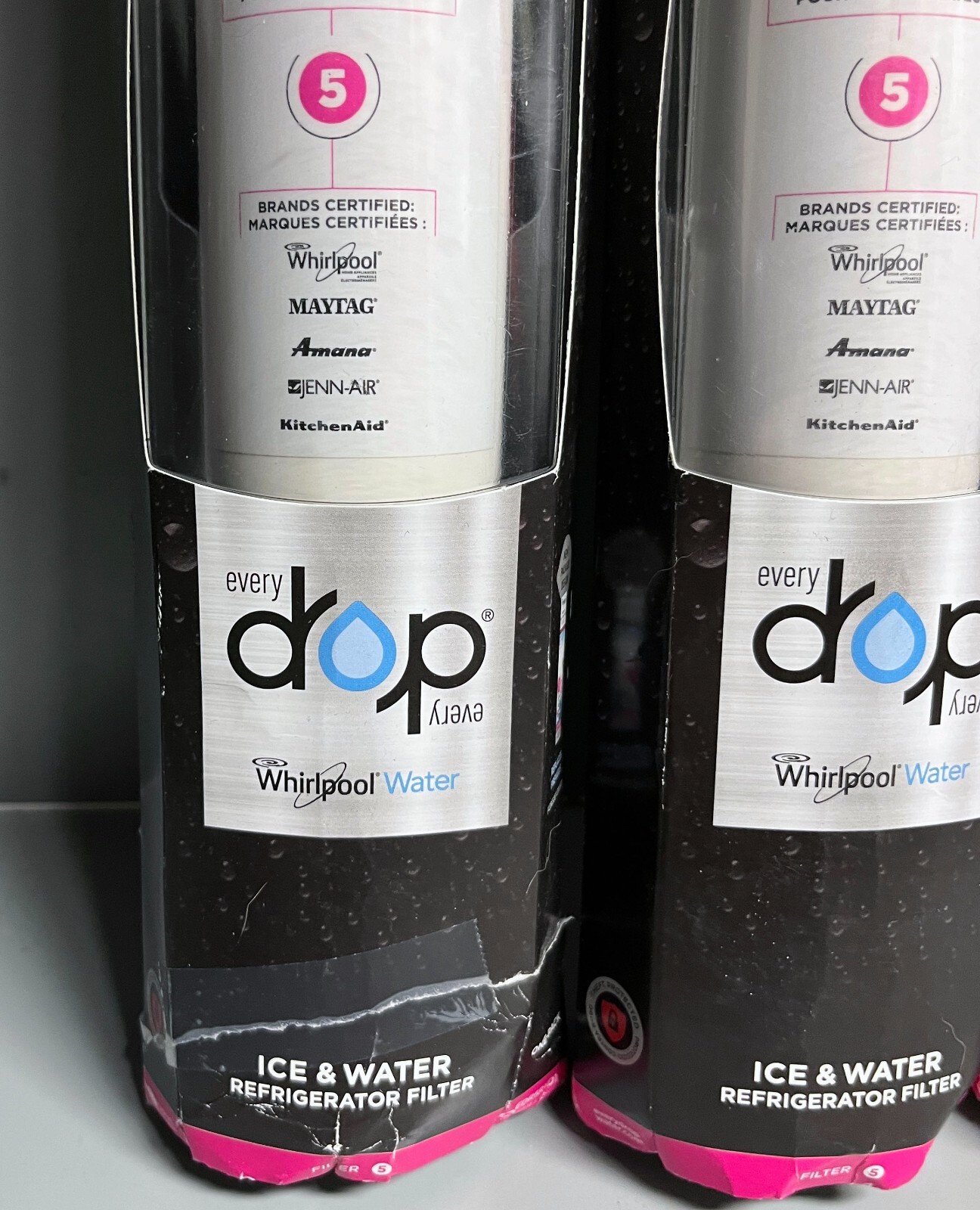 Lot of 3 Everydrop Whirlpool Refrigerator Ice and Water Replacement