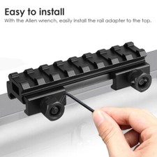 8 Slots Quick Release Low Profile 20mm Picatinny Scope Riser Rail Mount