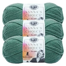  3 Pack Lion Brand Yarn 860-177F Vanna's Choice Yarn, Sage
