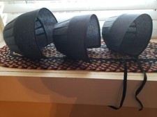 Black Amish Religious Prayer Child/Youth/women Bonnet, Cap, Lot of 3