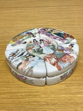 Antique Chinese Famille Rose Sweetmeat Set Porcelain Boxes