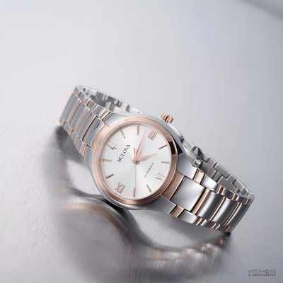 Bulova Sutton Automatik Damenuhr 98L313 Silber