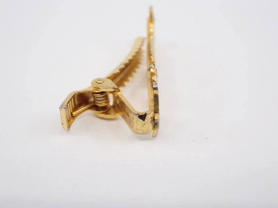 Barra de clip de corbata masónica vintage cuadrada y brújula águila de doble cabeza Foto 4 de 4