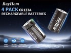 4 Pcs 2100mwh RCR123 CR123A CR123  3V Rechargeable Lithium Li-ion Battery +Cable — photo 2