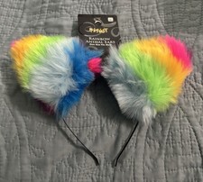 New Spirit Rainbow Animal Ears - Fuzzy Costume/Halloween/Cosplay Headband - OZFM