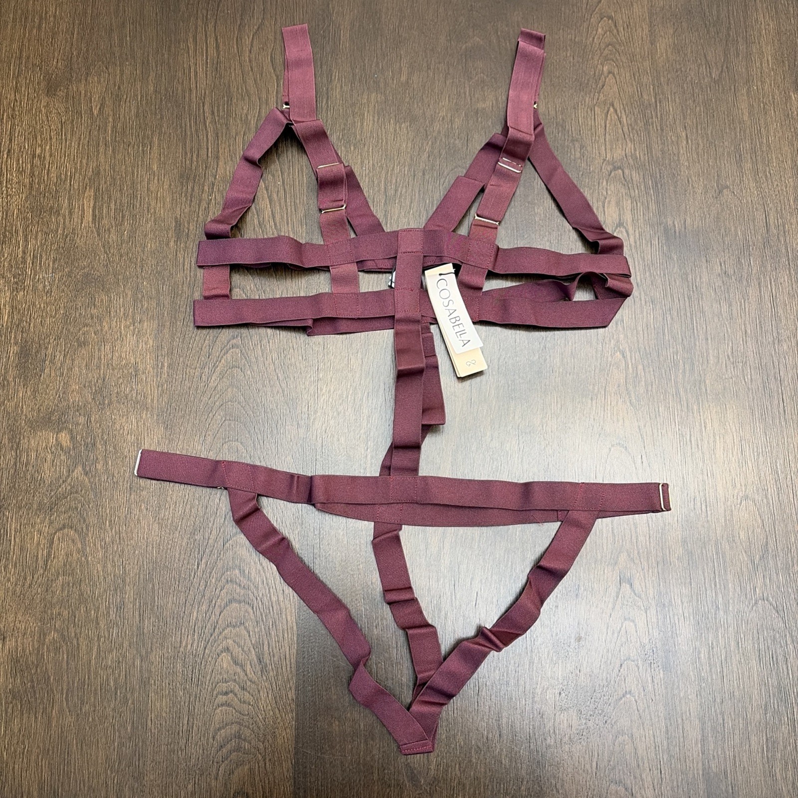 NWT Cosabella Cleopatra Bondage Teddy String Bodysuit Lingerie Size Medium