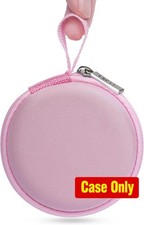 Pink Travel Case for USB-C Wired Earbuds, Compact Hard Shell for Apple EarPods