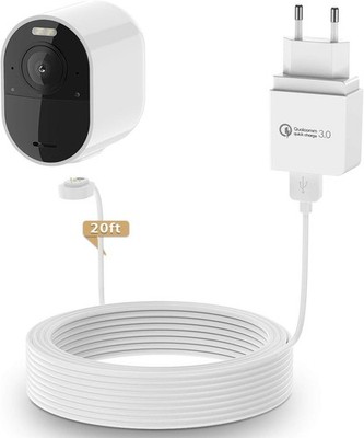 HOLACA Arlo Ultra Pro 3 4 5 Netzteiladapter mit magnetischem Kabel (6 m)