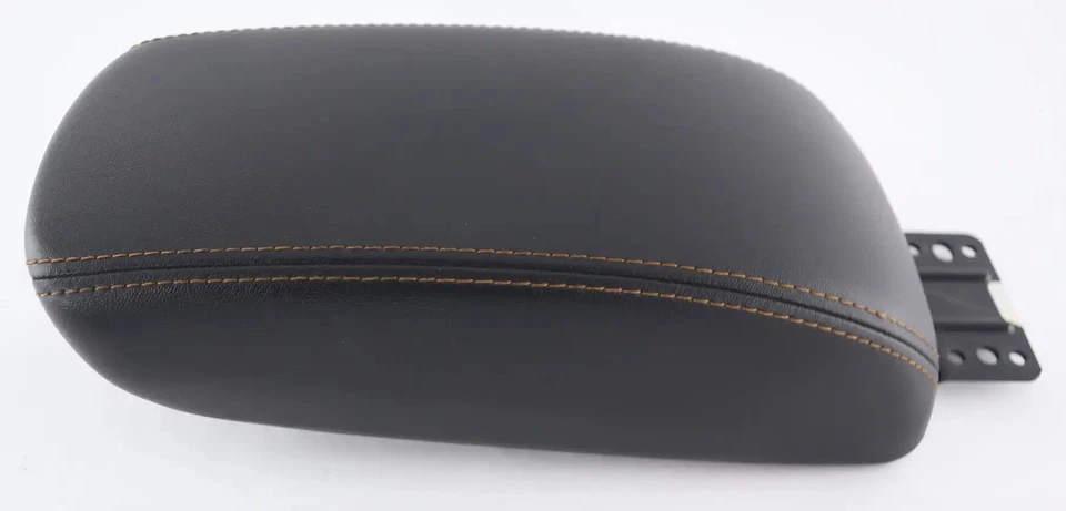 17 - 21 Jeep Compass Sliding Center Console Lid Armrest Black Gold Stitch - Image 4 of 4