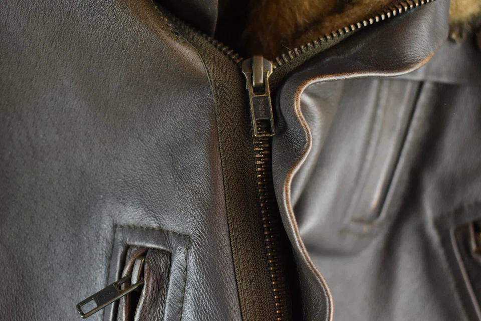 MORGAN Brown Leather Lined Biker Jacket size L Womens Full Zip Casual Outdoors - Image 4 of 4