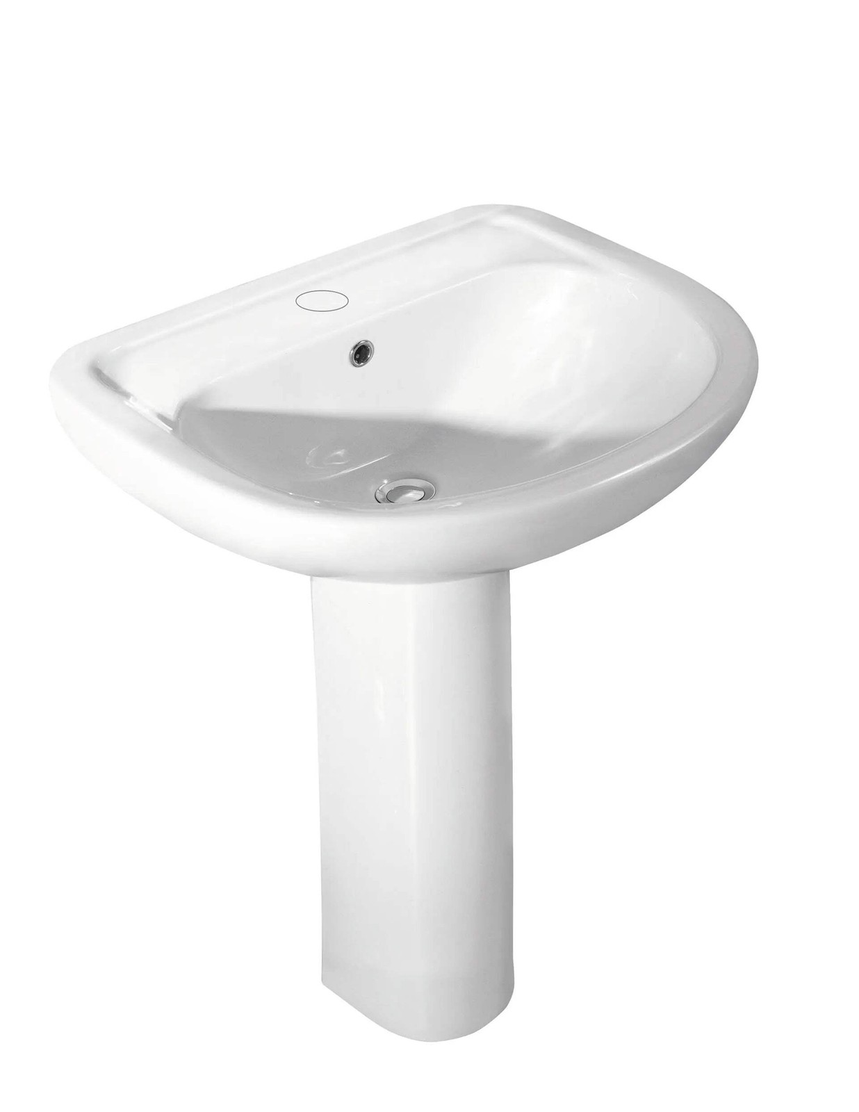 Azzurra Diana Lavabo 65 cm Bianco - Porcellana Italiana Alta Qualità