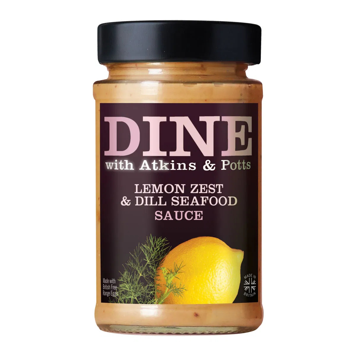 Atkins & Potts Lemon Zest & Dill Seafood Sauce 180g – Gluten Free (1 Pack)