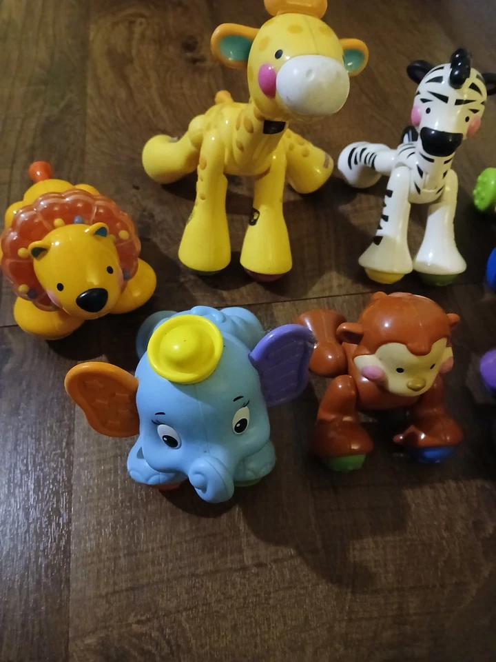 Fisher Price Click Clack Increíbles Animales Lote de 7 Cebra León Panda Hipopótamo Oso Foto 4 de 4