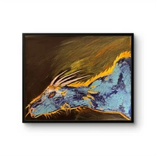 MENA'S Dragon Fire 8x10 ORIGINAL MODERN ART ON CANVAS