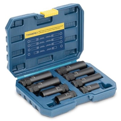 8 Piece Spline Lug Nut Master Key Set,Universal Locking Lug Nut Removal Tool 