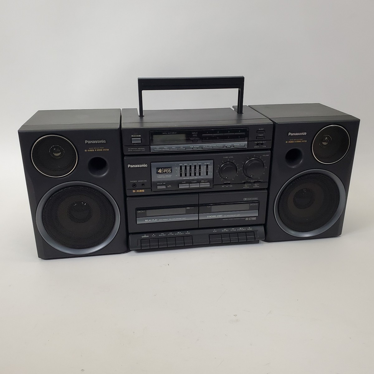Vintage Panasonic RX-CT980 3 Piece Boombox S XBS EQ Radio Tested