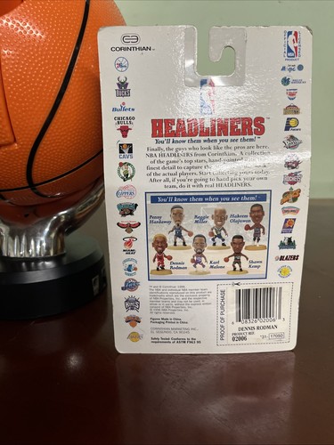 Figura de telcom y cabezas de cartel de Columbia Telephone Chicago Bulls de baloncesto de la NBA - Imagen 8 de 8