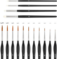 15 StüCk Pinsel Set Malen, Feine Detail Pinselset Acrylfarben Mit Drybrush FüR A