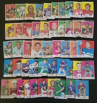 1969 Topps Football Cards  - 50 Different - W/ Earl Leggett and Jerry Smith