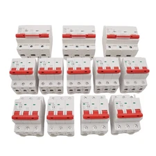 NEW 3 Pole MCB Mini Circuit Breaker Type C 6 10 16 25 32 40 50 63 80 100 125Amp