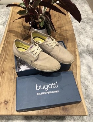 Bugatti Herren Sneaker Leinen/Textil   Beige/Sand   Gr. 45   Top Zustand!