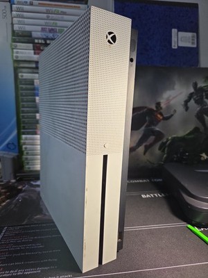 Microsoft Xbox One S Home Console White Broken for Parts Or Repair As-Is