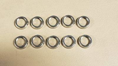 CARLING TECHNOLOGIES 380-08810 DRESS FACE NUT, KNURLED NICKEL, PACK OF 10