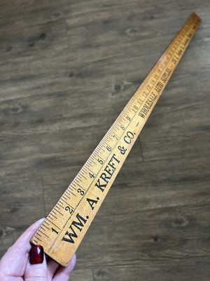VTG WM A. KREFT & CO. AUTO SUPPLIES Yardstick Advertising Kankakee Illinois USA!