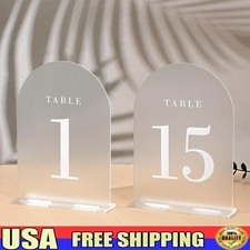 15 Table Numbers Acrylic Signs Wedding Reception Centerpiece Event Decor New