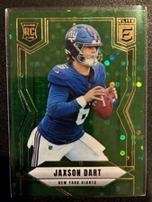 2025 Panini Donruss Elite Jaxson Dart #103 (RC) Rookie Green Disco NY Giants