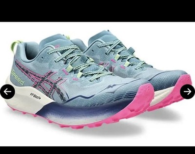 Asics Women Fujispeed 2 trail running shoe blue / Pink 1012B515-400 Sz 9.5 New